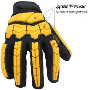 High Visibility Superior Grip Wear Abrasion Cut Impact Resistant Work Gloves
