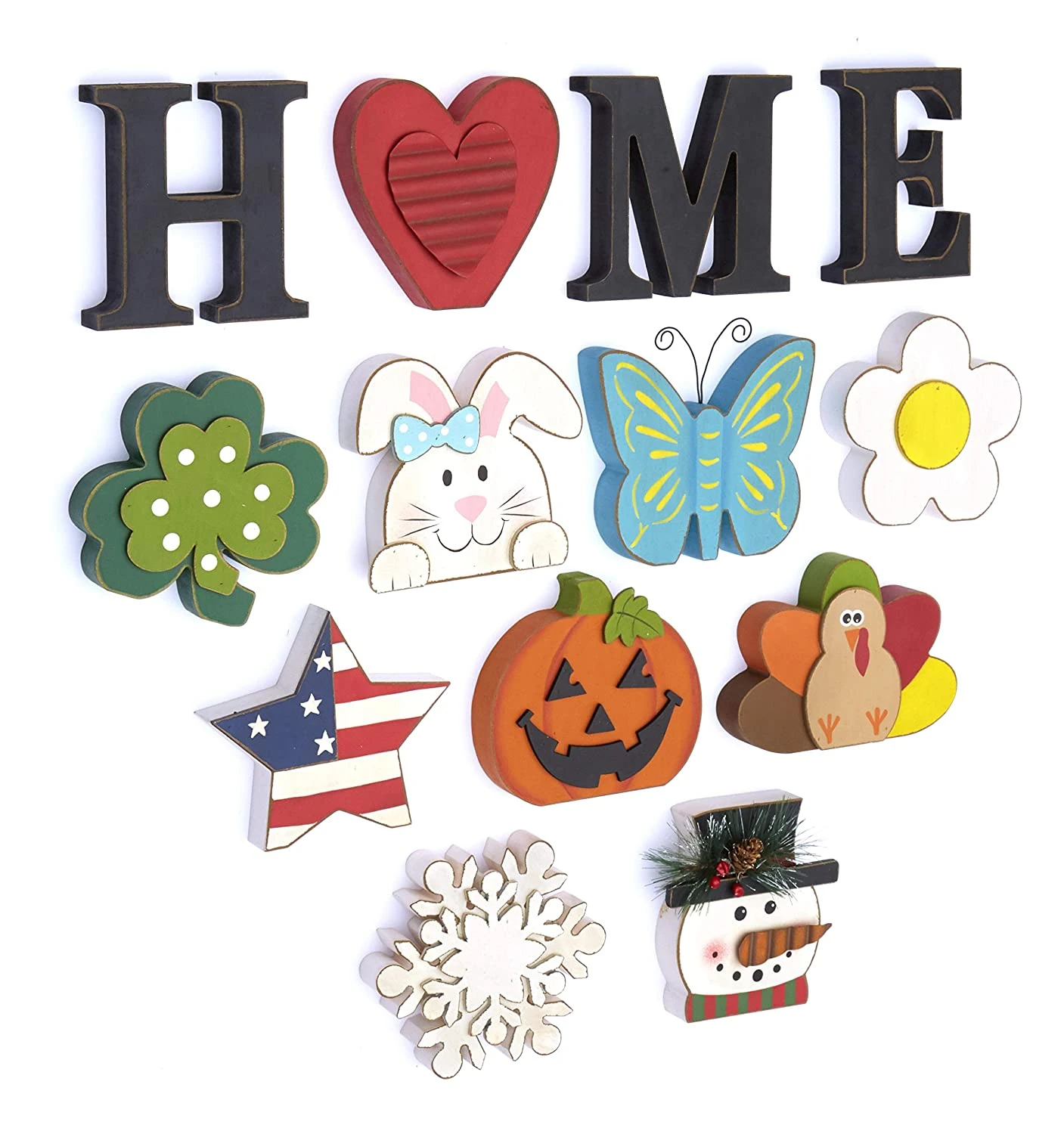 Holiday Decoration & Gift Wooden Decorative Holiday Figures Home Signs