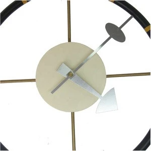 Home decorative Mechanical aluminum fashion round wall clock