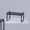 Home storage Japanese Style Single-Tier Metal Kitchen Shelf Black DIY MIT Standing Type Pot Storage Rack