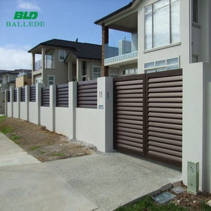 Horizontal metal aluminium slat fence gates panels for balcony