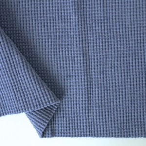 Hot 97%Cotton 3%Spandex 280GSM Stretch Waffle Fabric for Garment Co0014-17