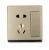 Import Hot fine golden home decoration wall switch socket light switch 1 2 3 4 gang socket panel from China