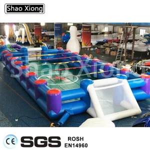 Hot Inflatable Sport Game Factory Price Movable Inflatable Football Field Game Court Human Table Football Pitch Arena