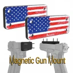 HOT SALE 1-Pack HQ Rubber Coated Double Sided 50lbs Magnetic gun Mount  super strong Gun Magnet Holder