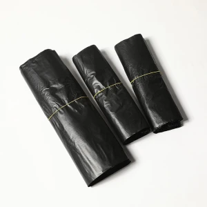 Hot sale cheap polythene customized size durable black t-shirt garbage bag