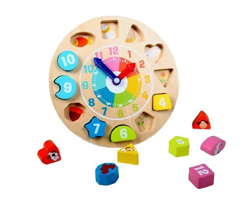 Hot Sale DIY Early Learning Clock Sorting Wooden Kids Wooden Toys