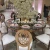 Import Hot Sale Golden Stainless Steel Wedding Dining Table from China