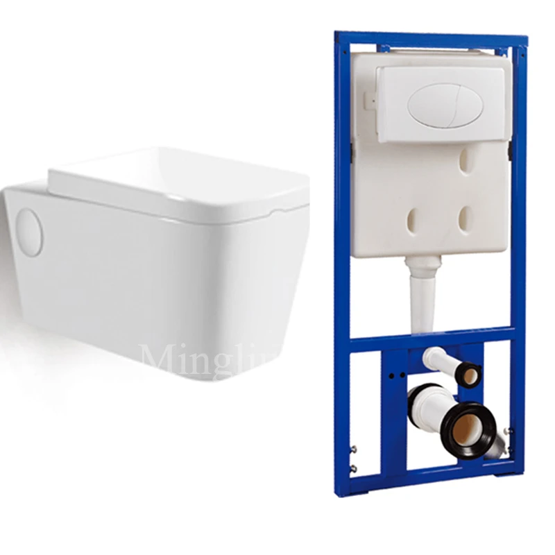 hot sale wc wall mounted hunging toilet seat with conceal cistern