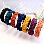 Hot Sale Wide Plastic Headbands Trendy Elastic Wide Headbands Women Accessories Braid Headband