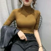 Hot sale Womens Turtleneck Pullover Knitted Jumper High Neck women in tight sweaters turtle neck sweater women high cut