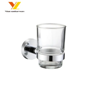 Hot Sale Zinc Alloy Chrome Finish Single Toothbrush Cup Holder