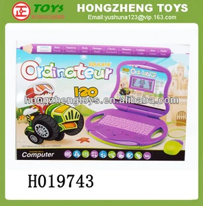 Hot sale!English French color screen learning computer for kids,120 function learning machine,toys computer with mouse H019743