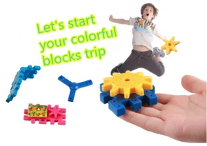hot sell funny educational 81pcs gear building block toys funny bricks