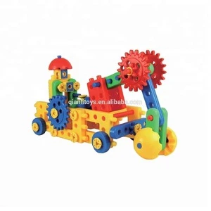 Hot sell kids 3D blocks set wholesale junior engineer gears toys educational toys