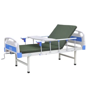 Hot Sell Manual One Function Stainless Steel Medical Hospital Bed
