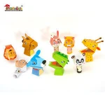 Hot Selling Cheap Custom Finger Doll Animal Story 3D Paper Finger Puppet