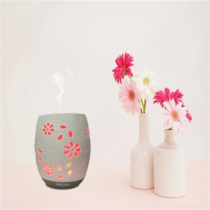 Hot selling in 2017 ceramic flower aroma oil diffuser humidifier