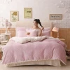 Hot Selling Solid hotel luxury bedding set Sweet Colors Velvety comforter set Bedding set 100% cotton bed sheet