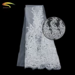 Hot soft white decoration textile lace wedding lace fabric for wedding