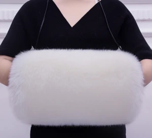 Hot style autumn and winter artificial fur hand warming hand artificial fox hair intervention cushion warming hand
