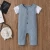 Import Hot style summer wear 0-2 year old boys and girls hole patchwork short sleeved jumpsuit full length baby romper from China