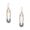 Hot trend New arrival fashion popular paper pin with rhinestone fishhook earring jewelry best gift for women