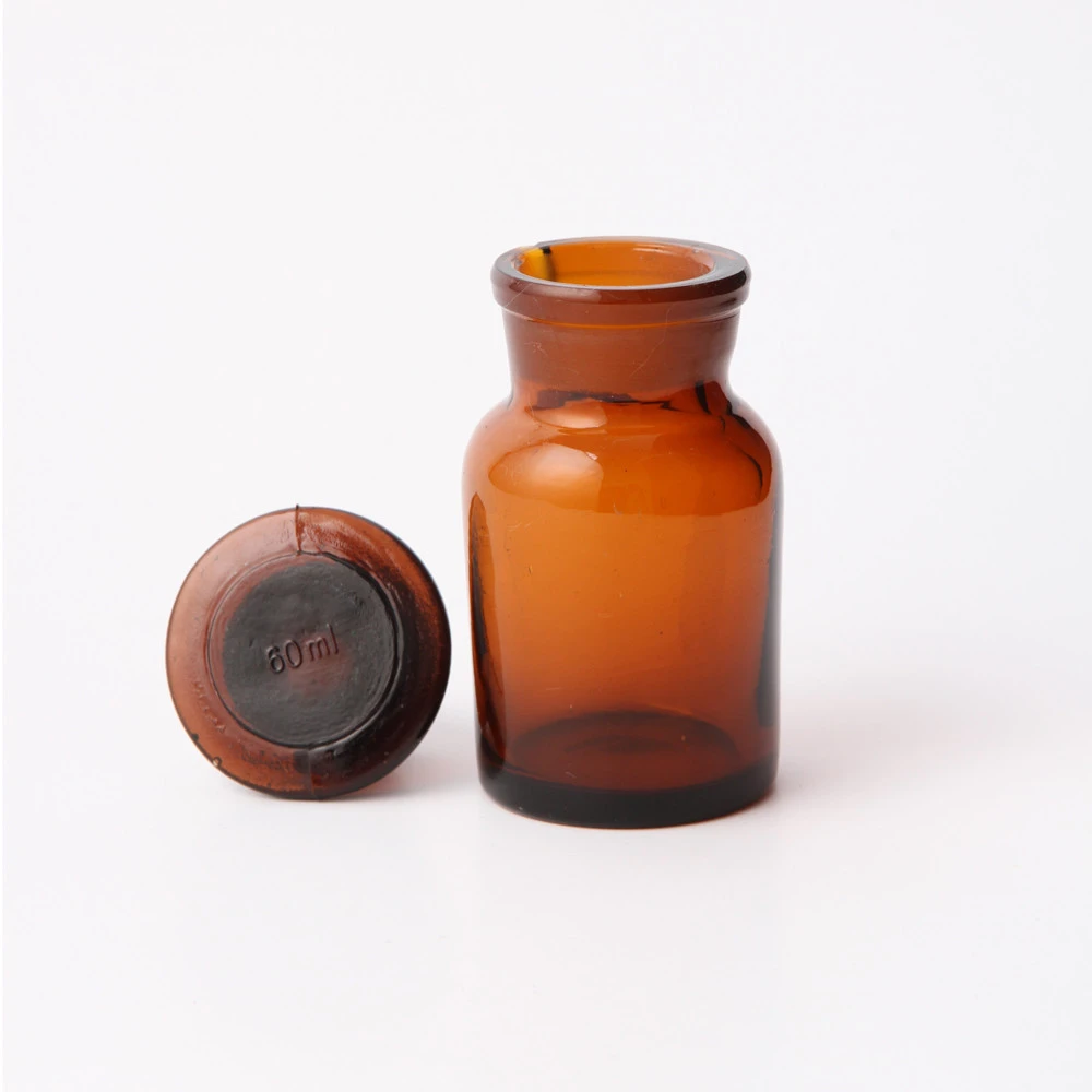 Huaou amber glass wide mouth cheap and good quality reagent bottle