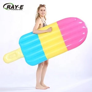 IceCream Inflatable Float Raft, Inflatable Pool Float Raft Water bed Swimming PVC Safety Pool Floating Chair for Adults Kids