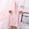 in-stock soft unicorn style animal hooded blanket for girls