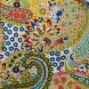 Indian Handmade Yellow Tarqulise Floral Floral Print King Size Bedspread Queen Size Bedding Blanket Quilt