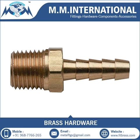 Indian Manufacturer Barb Nipple Brass Hose Fittings Thread Fittings All Size Hose Connector Air Nipple Fittings