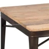 industrial design  pattern mango  wood  natural finish with metal leg   dining table