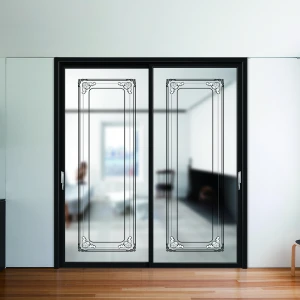Interior French Doors Design Exterior Heat Insulation Aluminium Double Glass Patio Sliding Entry Door Systems