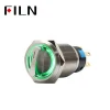 IP65 19MM 1NO 1NC 2 position 12v red yellow selector rotary metal switch with led