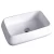 Import Italian style rectangular shaped white glazed ceramic kitchen sink from China