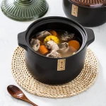 Japanese-style heat-resistant ceramic casserole soup pot, electric pottery cooker stew pot