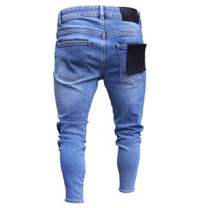 Jeans Men Fear Of Gold Skinny Jeans Fashion Biker Streetwear Distressed Ripped Denim Pencil Style Slim Mens Clothes