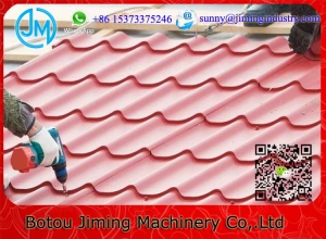 Jiming corrugated zinc roofing step tile cold roll making machinery