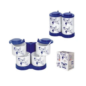 Kamus Brand Rotate Plastic Food Jar Box Container Rotate Plastic Spice Jar