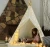Import Kids Teepee Tent Children Play Tent Indoor &amp;Outdoor Kids Playhouse White Canvas Teepee with Wood pole from China