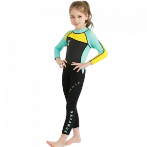 Kids Wetsuit 2.5mm Neoprene Thermal One Piece Swimsuit Girl&#x27;s WetSuits for Scuba Diving Full Suit and Shorty Swimsuit