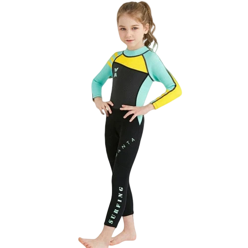 Kids Wetsuit 2.5mm Neoprene Thermal One Piece Swimsuit Girl&#x27;s WetSuits for Scuba Diving Full Suit and Shorty Swimsuit