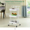kitchen cart with wheels Utility Rolling Cart for Kitchen Rolling Cart, Multipurpose Storage Trolley Living Room