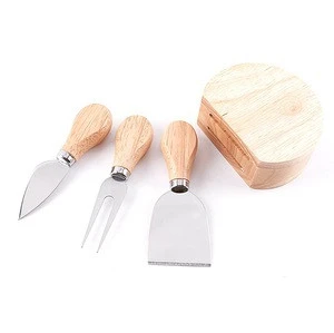 Knife Block Set Stainless Steel cute cheese knives set Tools With Wooden holder