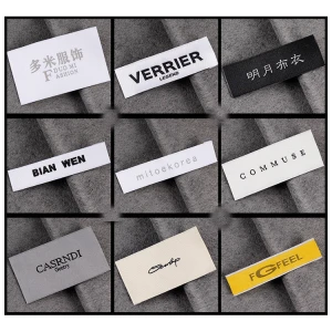 label maker private garment accessories tshirt cloth tags eco cotton brand  tag woven custom fabric neck label clothing logo