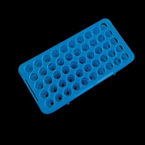 Laboratory plastic test tube display stand for hole diameter 18mm test tube support 50 hole test tube display stand