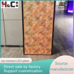 Lamination safety LED glass panel electrochromic tempered shiny glass with red LED lights for home decoration