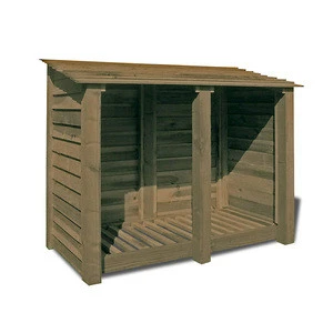 Large Log Store Heavy Duty Pressure Treated Timber Firewood  Garden Storage Shed