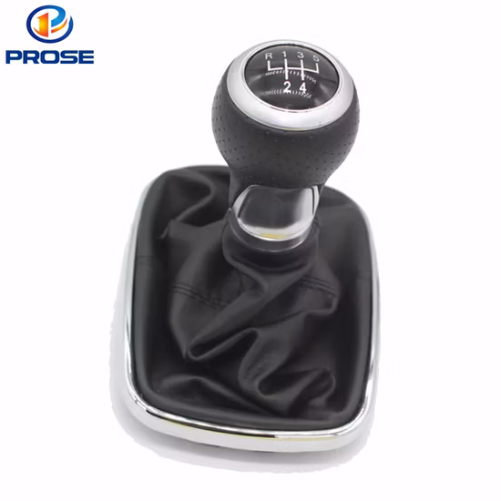 Leather Cover Silver Gear Shift Knob for Golf4 Jetta Bora 98-04 1j0711113
